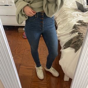 Madewell 10” high rise skinny jeans size 25
